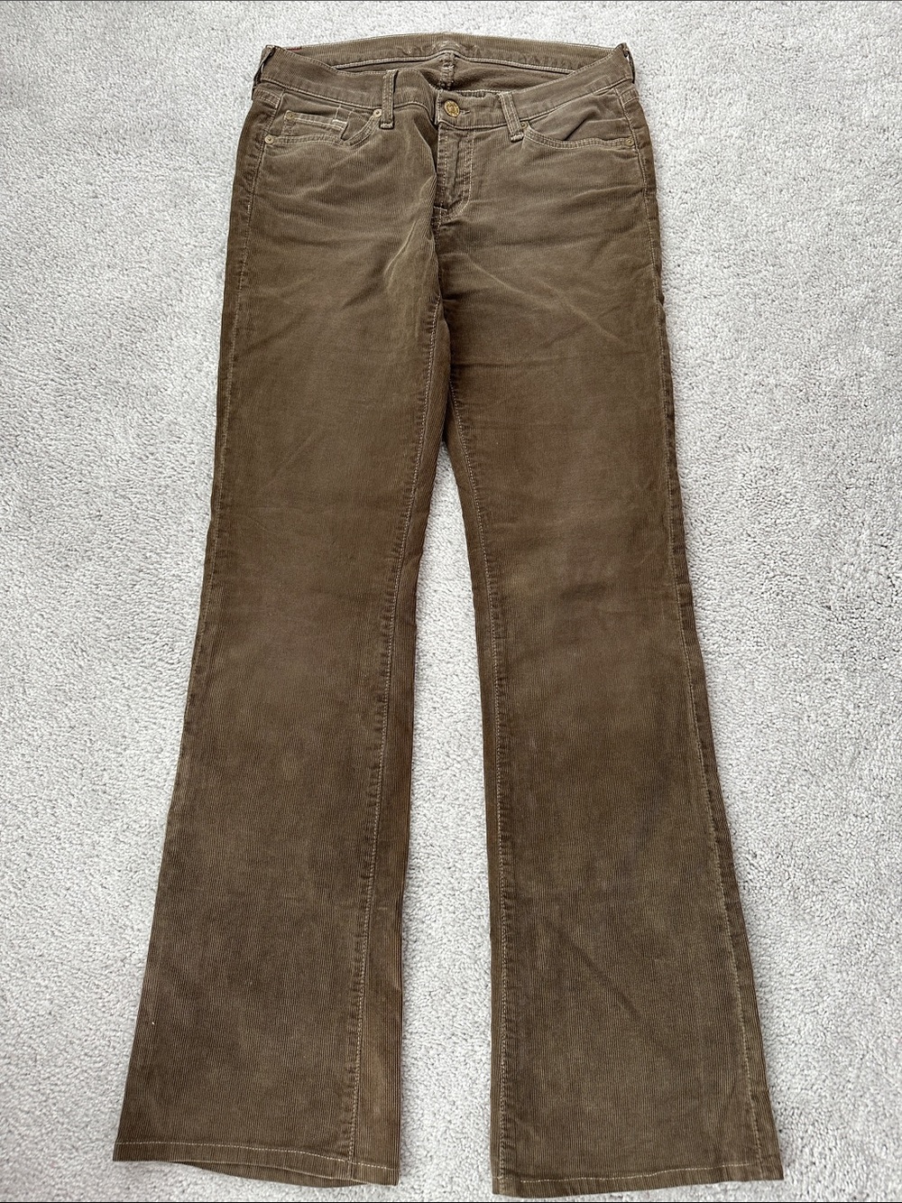 7 for All Mankind Y2K Brown Corduroy Bootcut Pants 29 Vintage